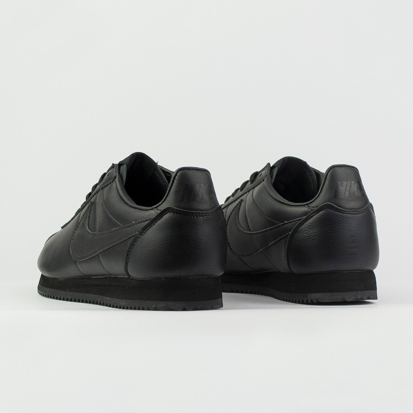 Nike cortez leather all black on sale